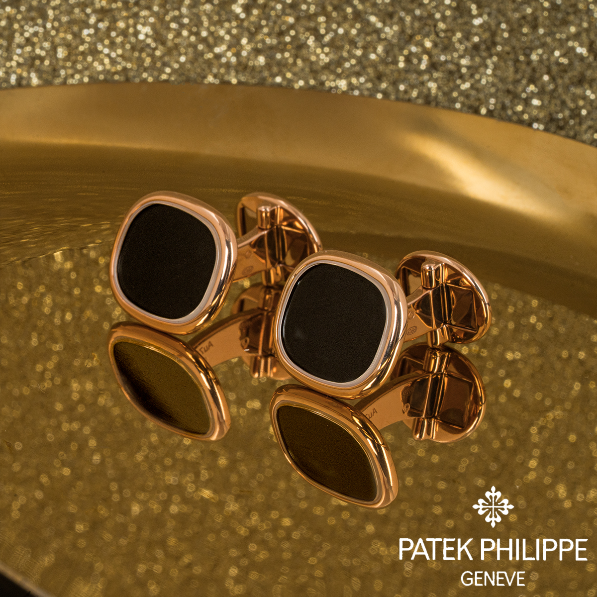 Patek Philippe Rose Gold Ellipse Cufflinks 205.9102R5-010